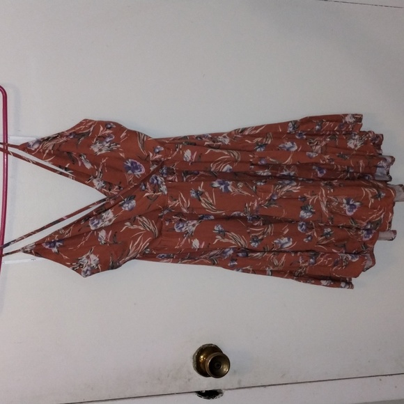 ⭐ Lulu’s Dusty Orange and White Bohemian dress Size Small - Picture 7 of 8